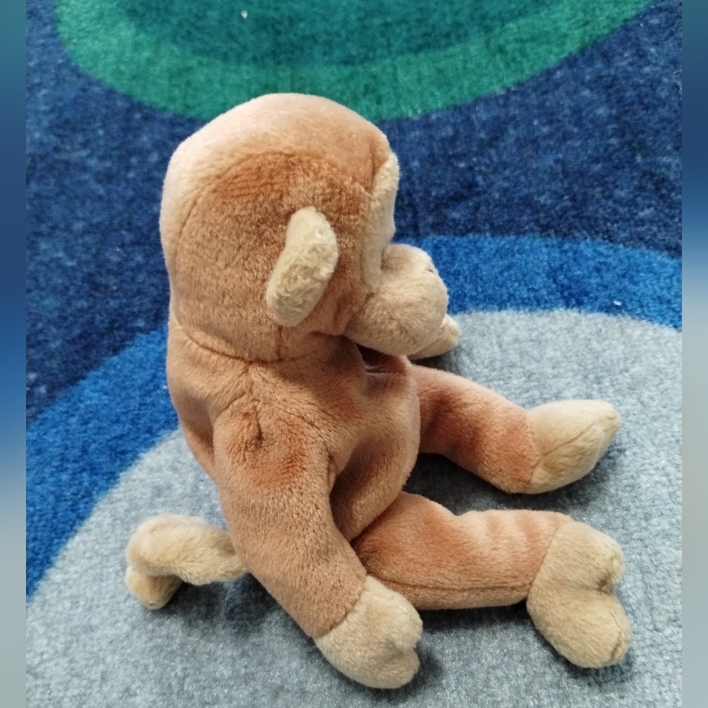 -Ty Beanie Babies Bongo The Monkey Tan Tail - 10" - Picture 10 of 17